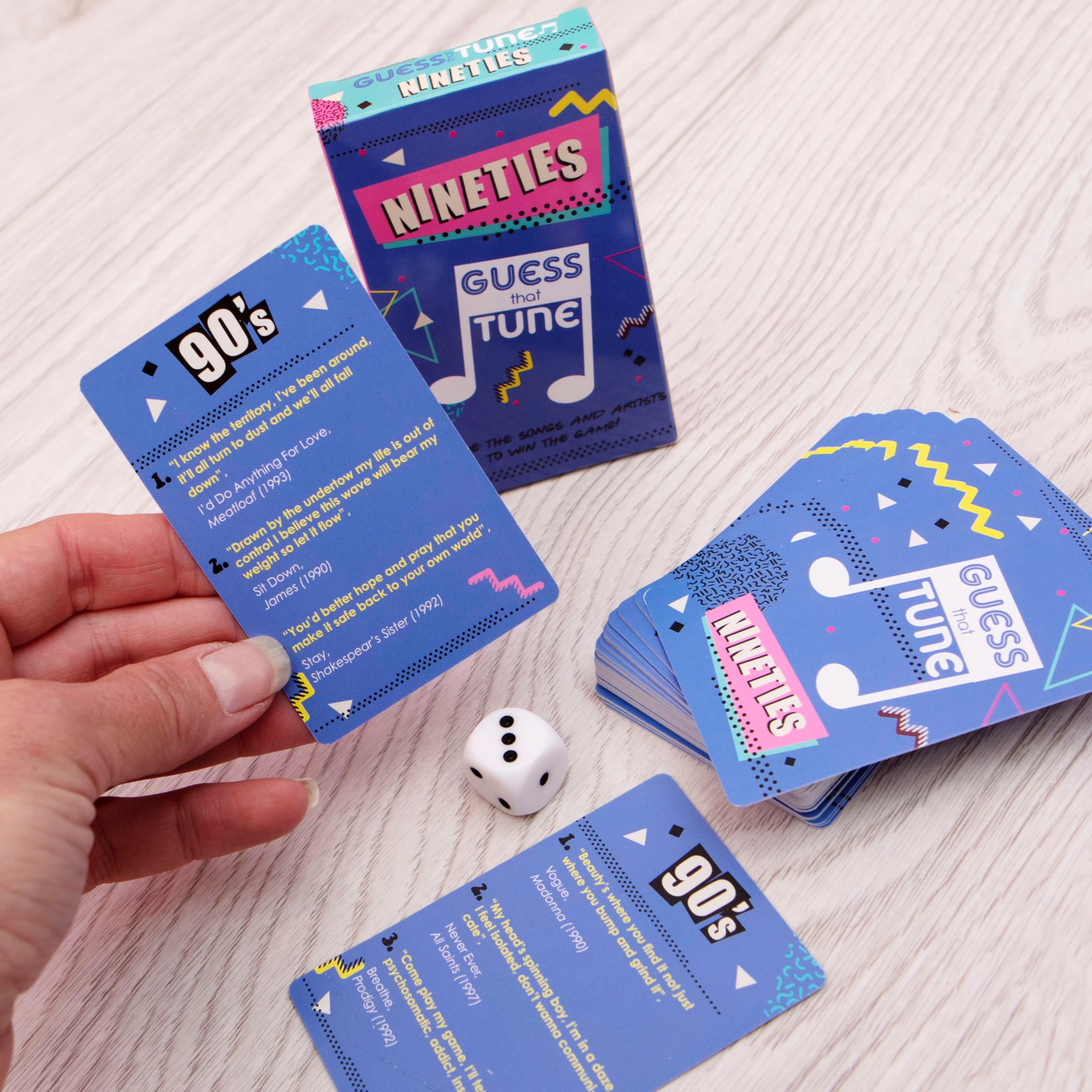 Boxer Gifts Nineties Guess That Tune Music Card Games For Adults And Families | Song Lyrics Game Night - Name The 90S Song Trivi